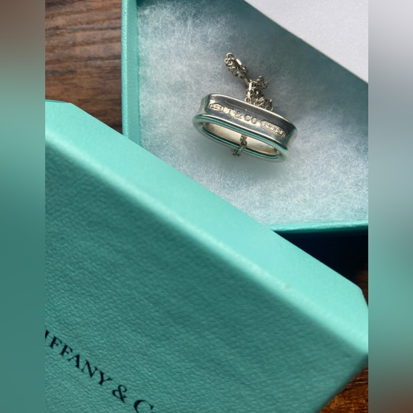 Authentic Tiffany & Co 1837. 925 Sterling Silver 1” oval pendant on 18” chain. - Picture 13 of 16